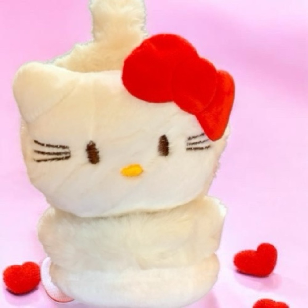 Hello Kitty White & Red Plush Earmuffs for Kids with Bow - Picture 3 of 6